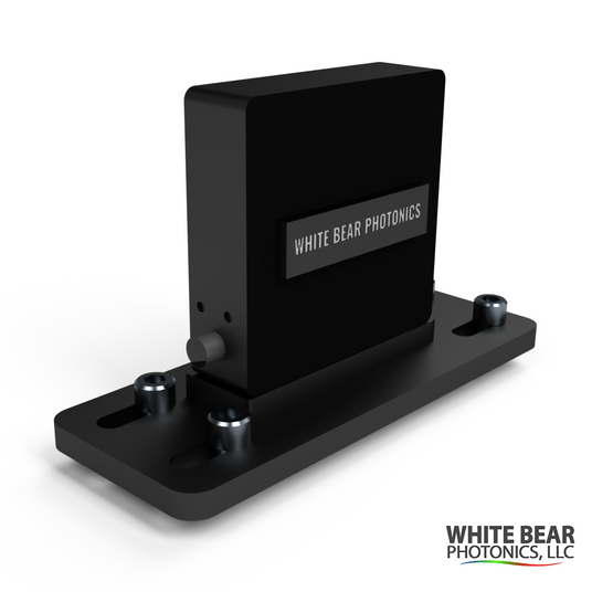 Fiber optic UV-VIS Spectrometer mounted for optical breadboard from White Bear Photonics