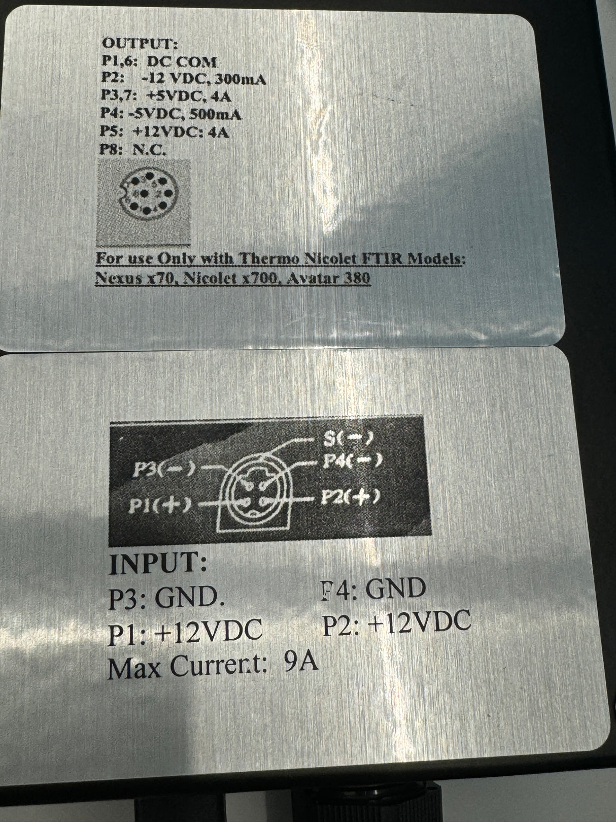 (NIC-PCA-100) Power Supply for Thermo Nicolet FTIR Models: 4700, 6700, 8700, Avatar 380, Nexus 470, 670 and 870