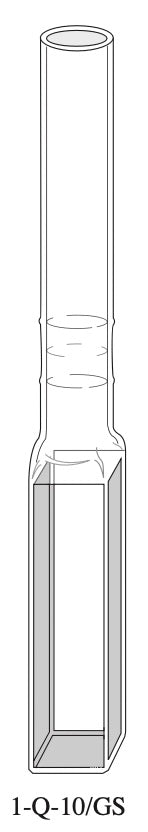 Starna 1-Q-10/GS Standard Rectangular Quartz Cell with Quartz-to-Pyrex Graded Seal, 10mm Pathlength