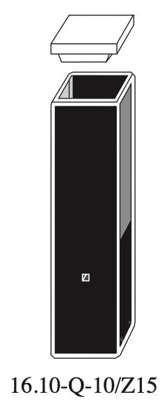 Starna 16.10-Q-10/Z15 Sub-Micro Rectangular Quartz Cuvette, 10mm Z15