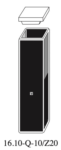 Starna 16.10-Q-10/Z20 Sub-Micro Rectangular Quartz Cuvette, 10mm Z20