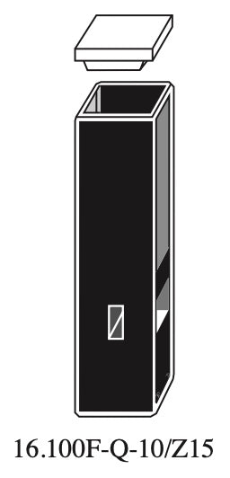 Starna 16.100F-Q-10/Z15 Sub-Micro Quartz Fluorometer Cell, 10mm Pathlength