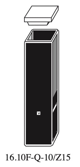 Starna 16.10F-Q-10/Z15 Sub-Micro Quartz Fluorometer Cell, 10mm Pathlength