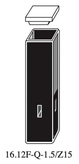 Starna 16.12F-Q-1.5/Z15 Sub-Micro Quartz Fluorometer Cell, 1.5mm Pathlength