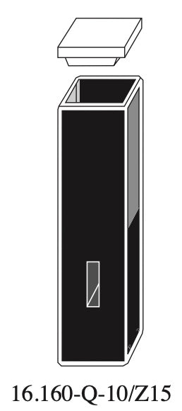 Starna 16.160-Q-10/Z15 Sub-Micro Rectangular Quartz Cuvette, 10mm Z15