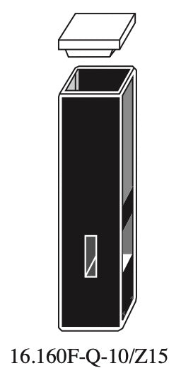 Starna 16.160F-Q-10/Z15 Sub-Micro Quartz Fluorometer Cell, 10mm Pathlength