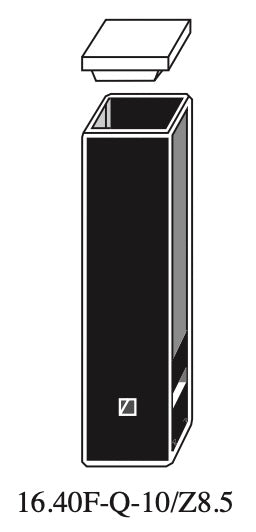 Starna 16.40F-Q-10/Z8.5 Sub-Micro Quartz Fluorometer Cell, 10mm Pathlength