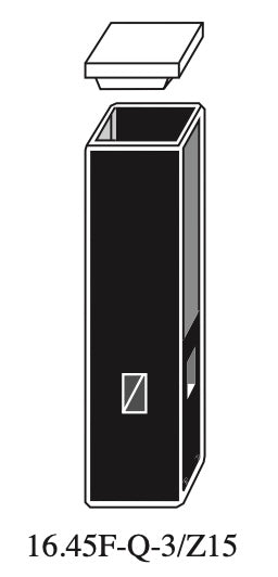 Starna 16.45F-Q-3/Z15 Sub-Micro Quartz Fluorometer Cell, 3mm Pathlength