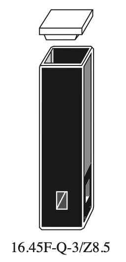 Starna 16.45F-Q-3/Z8.5 Sub-Micro Quartz Fluorometer Cell, 3mm Pathlength