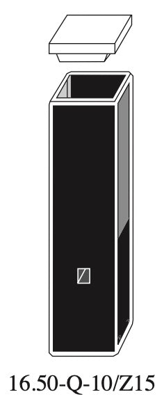 Starna 16.50-Q-10/Z15 Sub-Micro Rectangular Quartz Cuvette, 10mm Z15