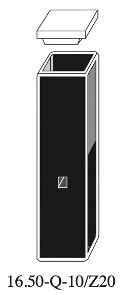 Starna 16.50-Q-10/Z20 Sub-Micro Rectangular Quartz Cuvette, 10mm Z20