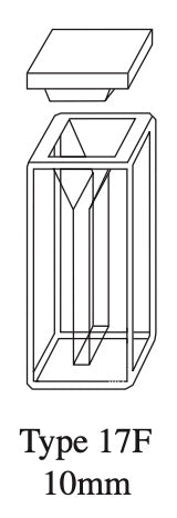 Starna 17F-Q-10 Micro Open Top Quartz Fluorometer Cell, 10mm Pathlength