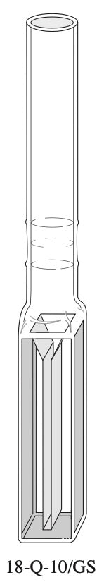 Starna 18-Q-10/GS Micro Rectangular Quartz Cell with Quartz-to-Pyrex Graded Seal, 10mm Pathlength