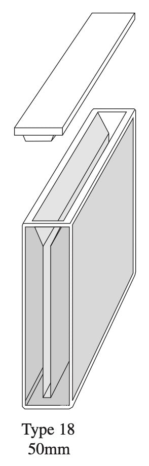 Starna 18-Q-50 Rectangular Micro Quartz Cuvette, 50mm Pathlength