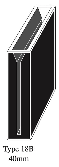 Starna 18B-Q-40 Self-Masking Rectangular Quartz Micro Cuvette, 40mm Pathlength