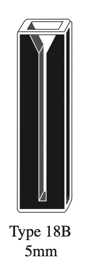 Starna 18B-Q-5 Self-Masking Rectangular Quartz Micro Cuvette, 5mm Pathlength