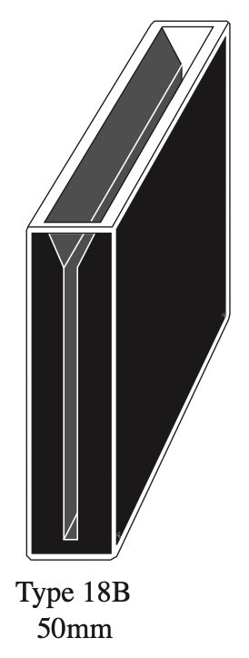 Starna 18B-Q-50 Self-Masking Rectangular Quartz Micro Cuvette, 50mm Pathlength