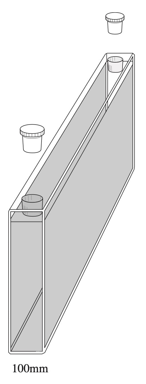 Starna 21-Q-100 Standard Rectangular Quartz Cuvette with Stopper, 100mm Pathlength