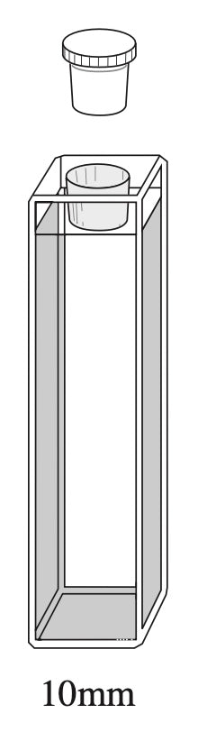 Starna 21-SOG-10 Standard Rectangular Cuvette with Stopper, Special Optical Glass, 10mm Pathlength