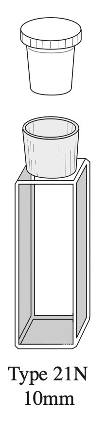 Starna 21N-Q-10 Standard Rectangular Quartz Cuvette with Stopper, 10mm Pathlength