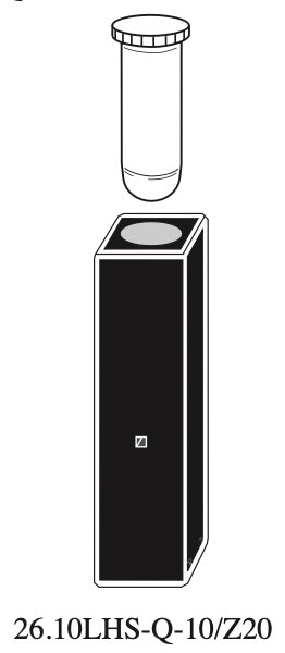 Starna 26.10LHS-Q-10/Z20 Rectangular Quartz Low Head Space Cuvette, 10mm Z20