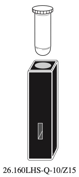 Starna 26.160LHS-Q-10/Z15 Rectangular Quartz Low Head Space Cuvette, 10mm Z15