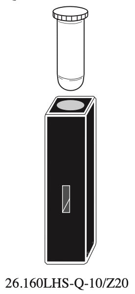Starna 26.160LHS-Q-10/Z20 Rectangular Quartz Low Head Space Cuvette, 10mm Z20