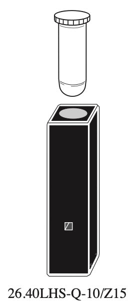 Starna 26.40LHS-Q-10/Z15 Rectangular Quartz Low Head Space Cuvette, 10mm Z15