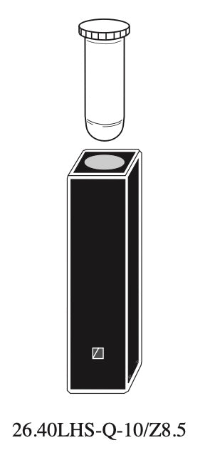 Starna 26.40LHS-Q-10/Z8.5 Rectangular Quartz Low Head Space Cuvette, 10mm Z8.5
