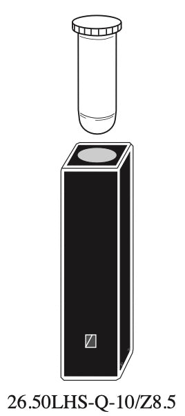 Starna 26.50LHS-Q-10/Z8.5 Rectangular Quartz Low Head Space Cuvette, 10mm Z8.5