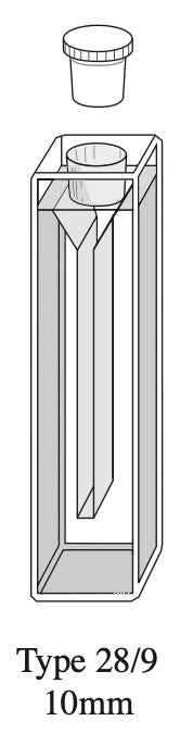 Starna 28/9-Q-10 Rectangular Quartz Micro Cuvette with Stopper, 10mm Pathlength