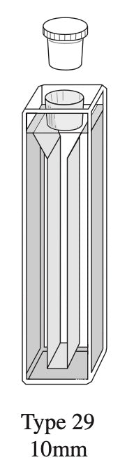Starna 29-Q-10 Semi-Micro Rectangular Quartz Cuvette with Stopper, 10mm Pathlength