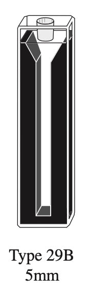 Starna 29B-Q-5 Self-Masking Semi-Micro Rectangular Quartz Cuvette, 5mm Pathlength