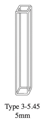 Starna 3-5.45-Q-5 Square Micro Fluorometer Cell, Spectrosil Quartz, 5mm Pathlength