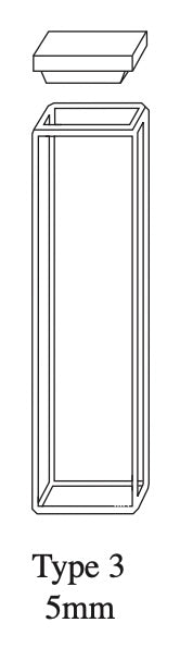 Starna 3-I-5 Standard Rectangular Infrasil Quartz Fluorometer Cell, 5mm Pathlength
