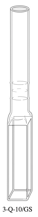 Starna 3-Q-10/GS Standard Rectangular Quartz Fluorometer Cell with Quartz-to-Pyrex Graded Seal, 10mm Pathlength