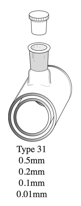 Starna 31-Q-0.01, Starna 31-Q-0.1, Starna 31-Q-0.2, Starna 31-Q-0.5 Spectrosil Quartz Cylindrical Micro Cells