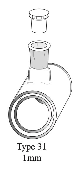 Starna 31-Q-1 Spectrosil Quartz Cylindrical Micro Cell, 1mm Pathlength