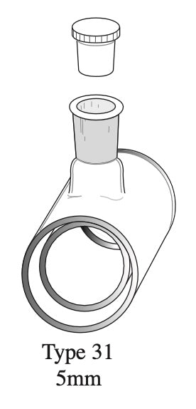 Starna 31-Q-5 Spectrosil Quartz Cylindrical Micro Cell, 5mm Pathlength