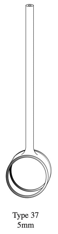 Starna 37-PX-5 Short Pathlength Pyrex Cylindrical Cell with Fill Tube, 5mm Pathlength