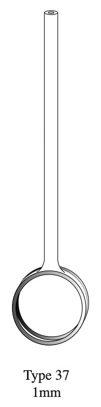 Starna 37-Q-1 Short Pathlength Spectrosil Quartz Cylindrical Cell with Fill Tube, 1mm Pathlength
