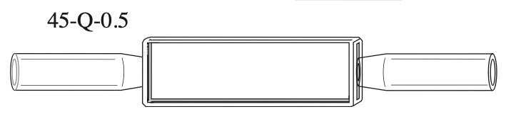 Starna 45-Q-0.5 In-Line or Microscope Analysis Quartz Flow Cell, 0.5mm Pathlength