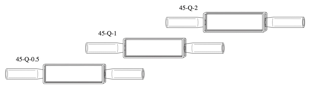 Starna 45-Q Series In-Line or Microscope Analysis Quartz Flow Cells, 0.5-2mm, Overview