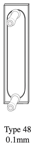 Starna 48-Q-0.1 Short Path Length Rectangular Quartz Flow Cell, 0.1mm Pathlength
