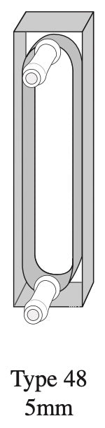 Starna 48-Q-5 Short Path Length Rectangular Quartz Flow Cell, 5mm Pathlength