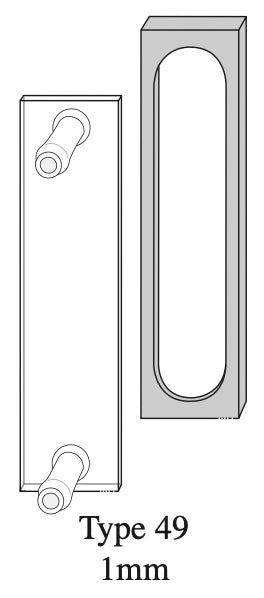 Starna 49-Q-1 Short Path Length Rectangular Quartz Flow Cell, 1mm Pathlength