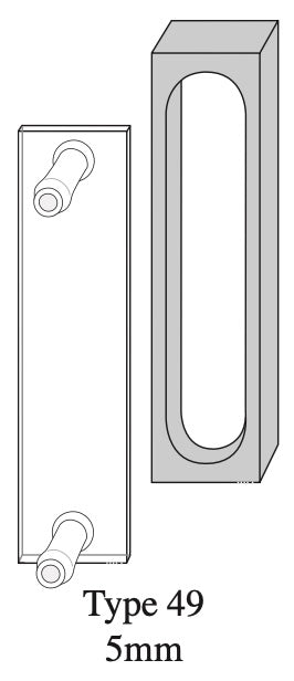 Starna 49-Q-5 Short Path Length Rectangular Quartz Flow Cell, 5mm Pathlength