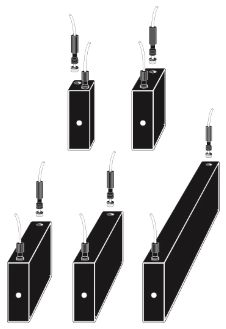 Starna 585.3-SOG & 585.3-Q Series M6 Threaded Round Aperture Ultra-Micro Flow Cells, Special Optical Glass & Quartz, 10-100mm, Overview