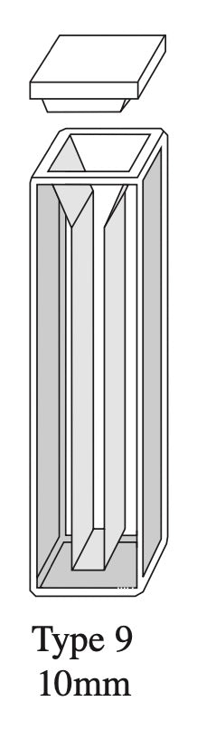 Starna 9-Q-10 Semi-Micro Rectangular Quartz Cuvette, 10mm Pathlength