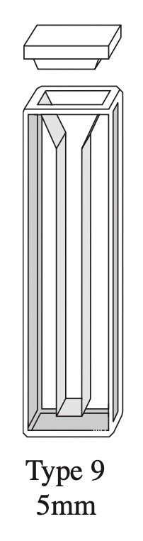 Starna 9-Q-5 Semi-Micro Rectangular Quartz Cuvette, 5mm Pathlength